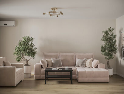 Фото № 4: Дизайн-проект трехкомнатной квартиры 79.44  м² Стиль Контемпорари для ЖК в г. Выборг