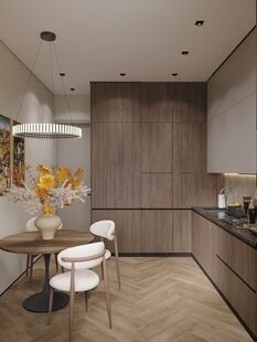 Фото № 6: Дизайн-проект двухкомнатной квартиры 64.45  м² Стиль Модернизм для ЖК Московский