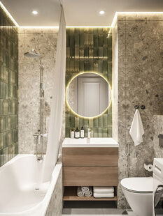 Фото № 2: Дизайн-проект трехкомнатной квартиры 72.22  м² Современный стиль для ЖК Московский