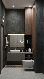 Фото № 6: Дизайн-проект двухкомнатной квартиры 52.8  м² Современный стиль для ЖК Ленинградка 58