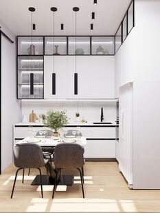 Фото № 3: Дизайн-проект трехкомнатной квартиры 77.82  м² Современный стиль для ЖК 8 Кленов