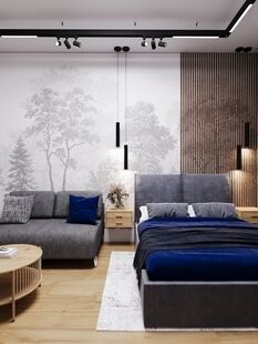 Фото № 6: Дизайн-проект трехкомнатной квартиры 77.82  м² Современный стиль для ЖК 8 Кленов