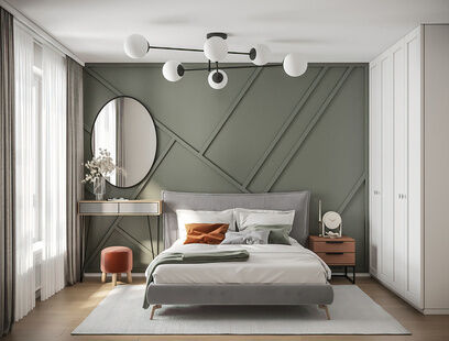 Фото № 1: Дизайн-проект трехкомнатной квартиры 59.3  м² Стиль Модернизм для ЖК Саларьево Парк