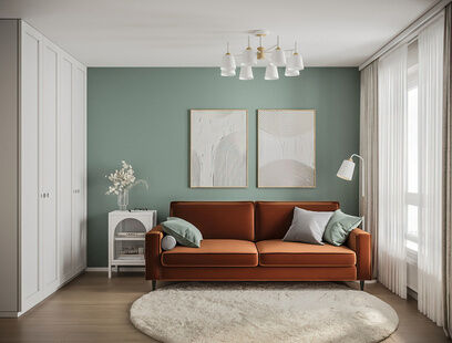 Фото № 3: Дизайн-проект трехкомнатной квартиры 59.3  м² Стиль Модернизм для ЖК Саларьево Парк