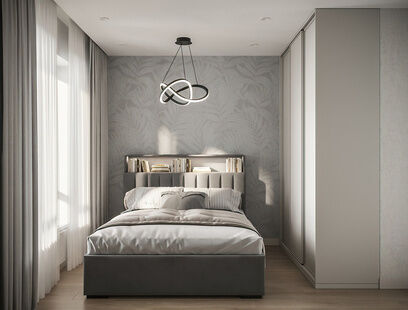 Фото № 3: Дизайн-проект трехкомнатной квартиры 55.83  м² Стиль Модернизм для ЖК Люберцы Парк