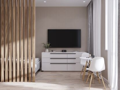 Фото № 5: Дизайн-проект квартиры-студии 29.24  м² Скандинавский стиль для ЖК Любимово