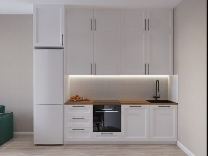 Фото № 4: Дизайн-проект квартиры-студии 29.24  м² Скандинавский стиль для ЖК Любимово