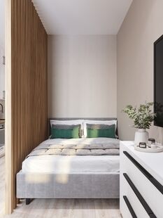 Фото № 3: Дизайн-проект квартиры-студии 29.24  м² Скандинавский стиль для ЖК Любимово