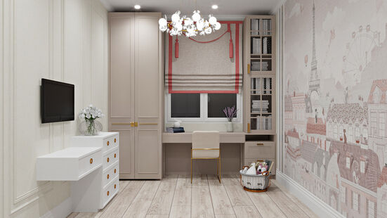 Фото № 3: Дизайн-проект трехкомнатной квартиры 75.15  м² Современная классика для ЖК в г. Мытищи