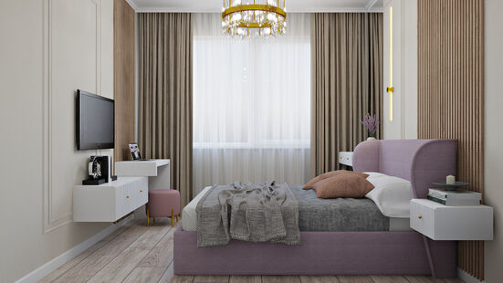 Фото № 6: Дизайн-проект двухкомнатной квартиры 32.99  м² Стиль Модернизм для ЖК Лучи