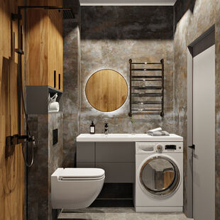 Фото № 3: Дизайн-проект двухкомнатной квартиры 32.99  м² Стиль Модернизм для ЖК Лучи