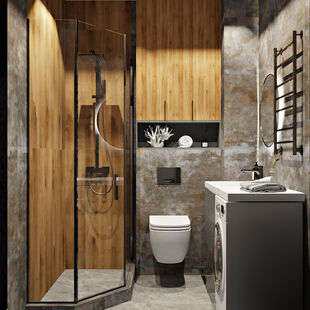 Фото № 2: Дизайн-проект двухкомнатной квартиры 32.99  м² Стиль Модернизм для ЖК Лучи