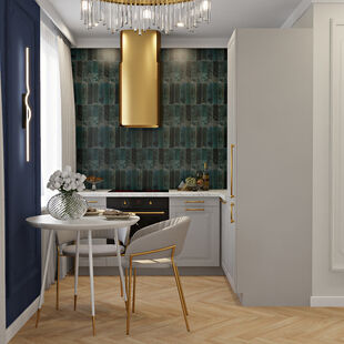 Фото № 5: Дизайн-проект трехкомнатной квартиры 46.89  м² Современная классика для ЖК Московский