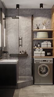 Фото № 3: Дизайн-проект двухкомнатной квартиры 64.24  м² Современный стиль для ЖК в пос. Придорожный