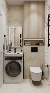 Фото № 3: Дизайн-проект квартиры-студии 23.82  м² Стиль Контемпорари для ЖК Скандинавия