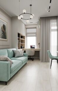 Фото № 2: Дизайн-проект квартиры-студии 23.82  м² Стиль Контемпорари для ЖК Скандинавия