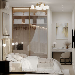 Фото № 3: Дизайн-проект четырехкомнатной квартиры 93.4  м² Стиль Контемпорари для ЖК Holland Park