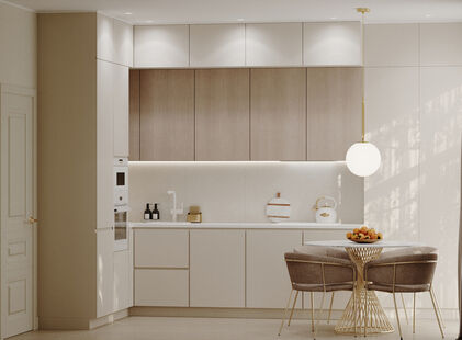 Фото № 6: Дизайн-проект четырехкомнатной квартиры 93.4  м² Стиль Контемпорари для ЖК Holland Park