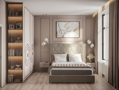 Фото № 1: Дизайн-проект трехкомнатной квартиры 51.1  м² Стиль Модернизм для ЖК Зил Арт