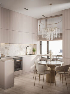 Фото № 4: Дизайн-проект трехкомнатной квартиры 51.1  м² Стиль Модернизм для ЖК Зил Арт