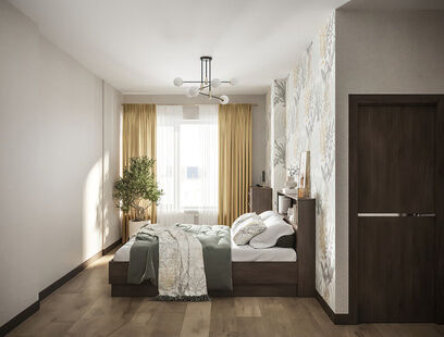 Фото № 5: Дизайн-проект трехкомнатной квартиры 64.0  м² Современный стиль для ЖК Символ