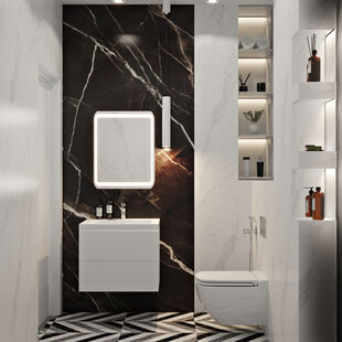 Фото № 2: Дизайн-проект четырехкомнатной квартиры 94.79  м² Современный стиль для ЖК Амград