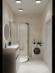 Фото № 4: Дизайн-проект двухкомнатной квартиры 61.14  м² Современный стиль для ЖК 1-й Ленинградский