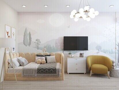 Фото № 6: Дизайн-проект трехкомнатной квартиры 82.5  м² Стиль Модернизм для ЖК Пироговская Ривьера