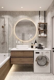 Фото № 4: Дизайн-проект двухкомнатной квартиры 66.85  м² Стиль Модернизм для ЖК Можайский