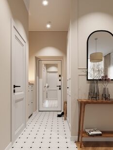 Фото № 4: Дизайн-проект двухкомнатной квартиры 43.43  м² Стиль Прованс для ЖК Лесная Отрада