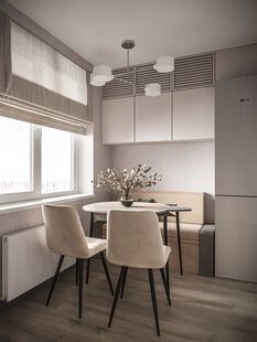 Фото № 5: Дизайн-проект трехкомнатной квартиры 55.46  м² Современный стиль для ЖК Московский