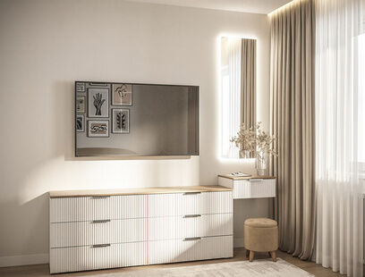 Фото № 3: Дизайн-проект двухкомнатной квартиры 45.97  м² Современный стиль для ЖК Life-Варшавская