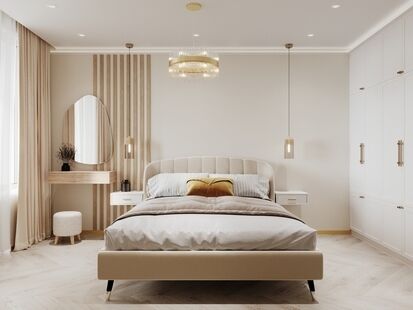 Фото № 1: Дизайн-проект двухкомнатной квартиры 47.43  м² Стиль Контемпорари для ЖК Равновесие