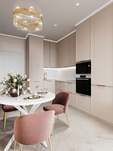 Фото № 6: Дизайн-проект двухкомнатной квартиры 47.43  м² Стиль Контемпорари для ЖК Равновесие