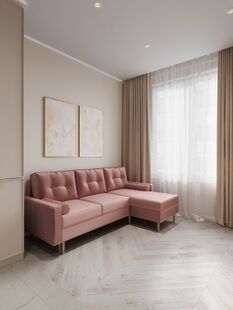 Фото № 4: Дизайн-проект двухкомнатной квартиры 47.43  м² Стиль Контемпорари для ЖК Равновесие