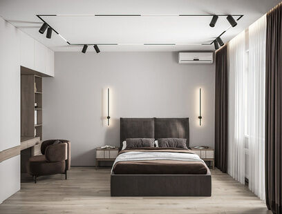 Фото № 6: Дизайн-проект двухкомнатной квартиры 45.14  м² Стиль Модернизм для ЖК Аврора 2