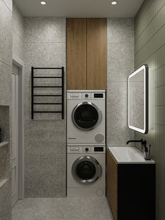 Фото № 2: Дизайн-проект однокомнатной квартиры 64.49  м² Современный стиль для ЖК Равновесие