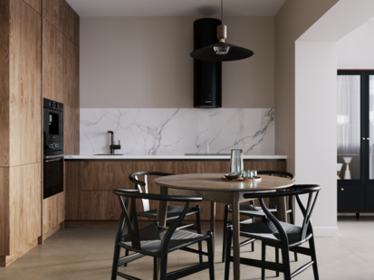 Фото № 2: Дизайн-проект двухкомнатной квартиры 64.99  м² Стиль Модернизм для ЖК Царицыно 2