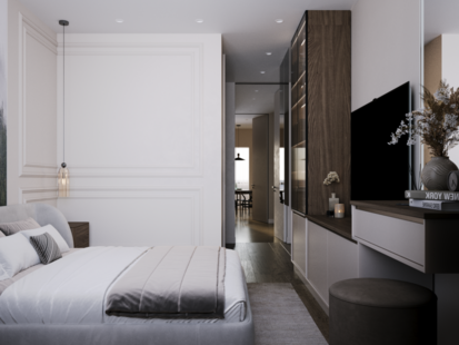 Фото № 6: Дизайн-проект двухкомнатной квартиры 64.99  м² Стиль Модернизм для ЖК Царицыно 2