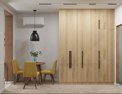 Фото № 3: Дизайн-проект квартиры-студии 25.95  м² Современный стиль для ЖК Аквилон