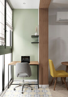 Фото № 6: Дизайн-проект квартиры-студии 25.95  м² Современный стиль для ЖК Аквилон