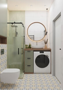 Фото № 5: Дизайн-проект квартиры-студии 25.95  м² Современный стиль для ЖК Аквилон