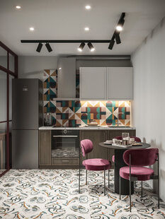 Фото № 6: Дизайн-проект двухкомнатной квартиры 40.9  м² Стиль Эклектика для ЖК АРТ