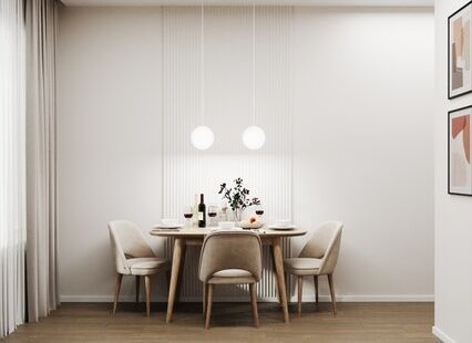 Фото № 6: Дизайн-проект однокомнатной квартиры 38.22  м² Скандинавский стиль для ЖК Царицыно