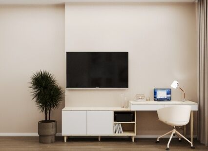 Фото № 3: Дизайн-проект однокомнатной квартиры 38.22  м² Скандинавский стиль для ЖК Царицыно