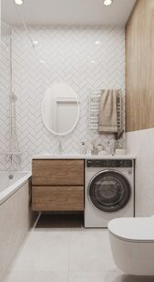 Фото № 2: Дизайн-проект однокомнатной квартиры 38.22  м² Скандинавский стиль для ЖК Царицыно