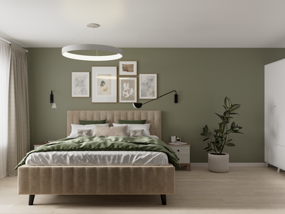 Фото № 6: Дизайн-проект двухкомнатной квартиры 44.13  м² Скандинавский стиль для ЖК Московский