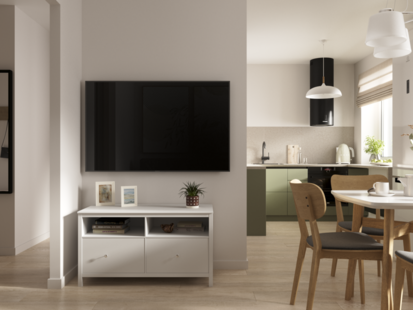 Фото № 5: Дизайн-проект двухкомнатной квартиры 44.13  м² Скандинавский стиль для ЖК Московский