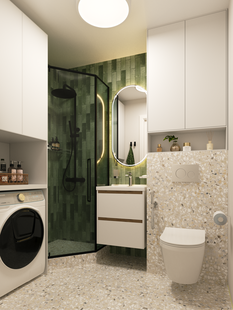 Фото № 3: Дизайн-проект двухкомнатной квартиры 44.13  м² Скандинавский стиль для ЖК Московский