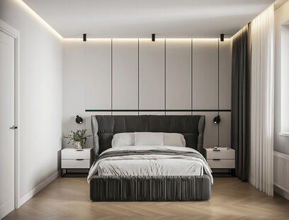 Фото № 5: Дизайн-проект двухкомнатной квартиры 41.26  м² Стиль Контемпорари для ЖК Forest